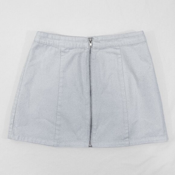 White Denim Mini Skirt | Size M - Picture 1 of 4